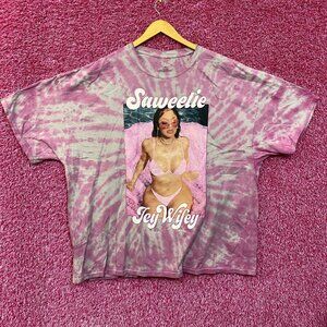 Saweetie Icy Wifey High Maintenance Oversized Rap Tie Dye 2X